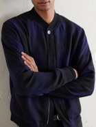 Givenchy - Checked Twill Varsity Jacket - Blue