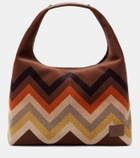 Missoni Printed suede tote bag