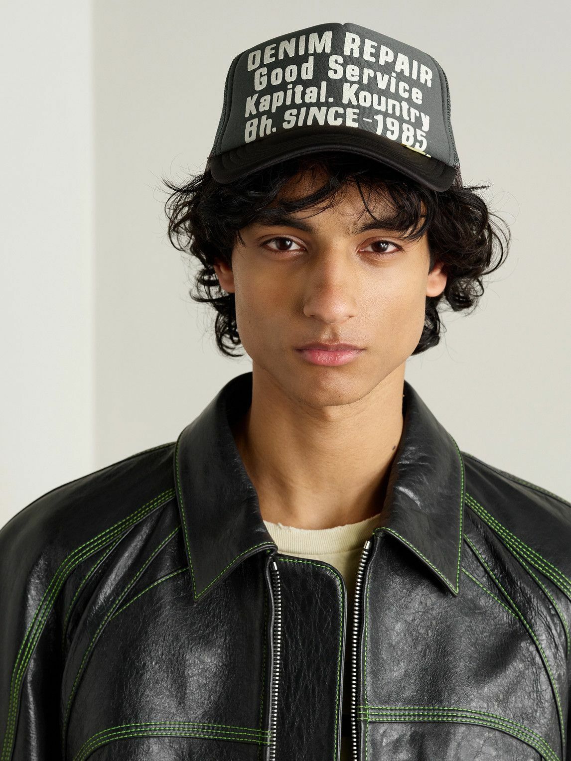 KAPITAL - Printed Scuba and Mesh Trucker Cap KAPITAL