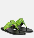 Pucci Printed silk twill thong sandals