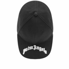 Palm Angels Men's Curved Logo Cap in Black/White