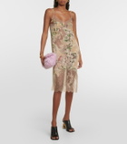 Dries Van Noten Denta floral silk stain slip dress