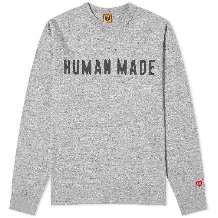 Photo: Human Made Men's Arch Logo Long Sleeve T-Shirt in Gray