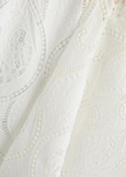 Lug Von Siga Karia Broderie Anglaise Cropped Trousers Off White