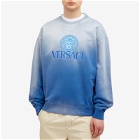 Versace Men's Overdye Medusa Print Crew Sweat in Royal Blue
