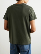 A.P.C. - Item Logo-Print Cotton-Jersey T-Shirt - Green