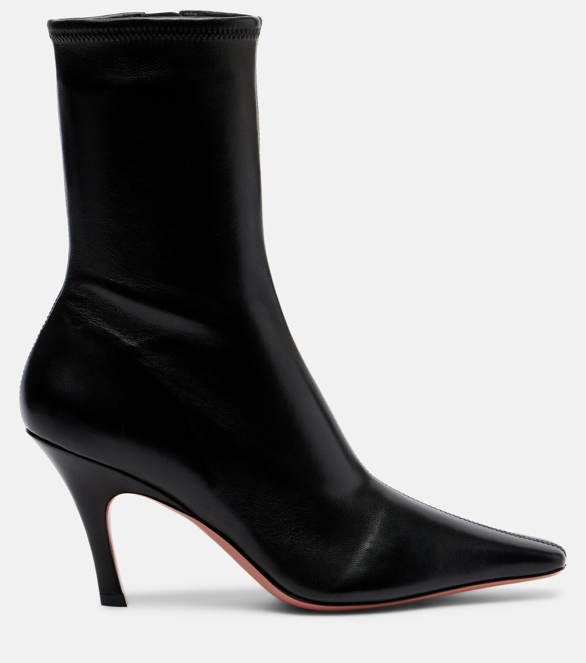 Amina Muaddi Jamie 80 leather ankle boots