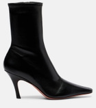 Amina Muaddi Jamie 80 leather ankle boots