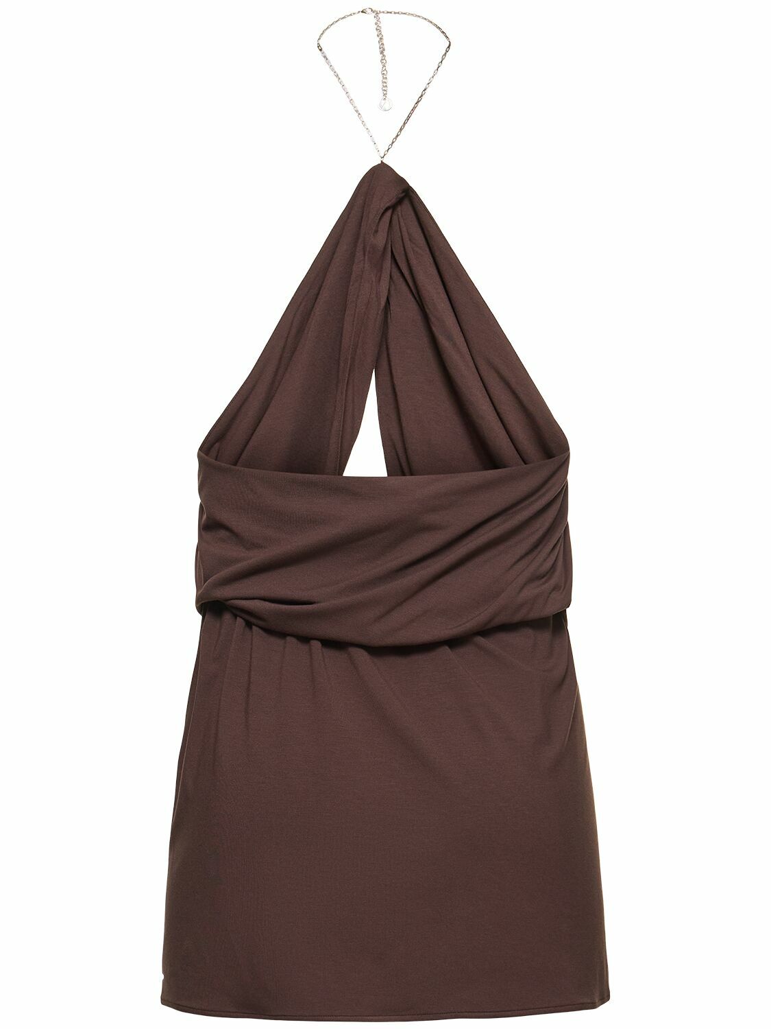 VIP【関税送料無料】希少 The Attico Viscose jersey mini dress THE ATTICO Halter Neck Jersey Mini Dress The Attico