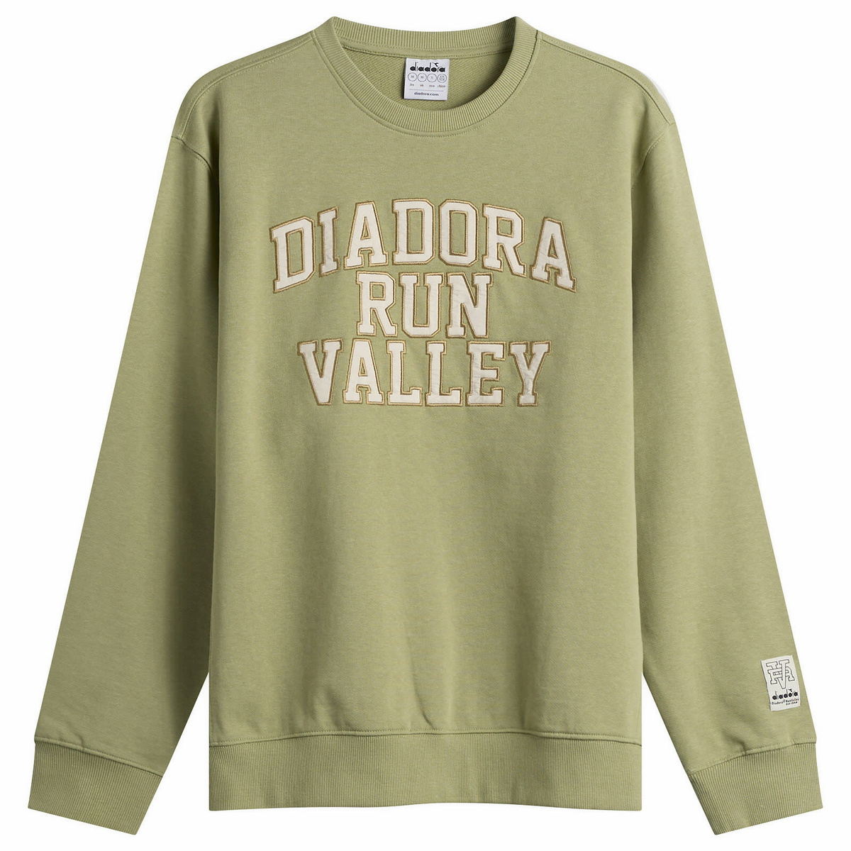 Diadora Men's Run Valley Crew Sweatshirt in Sage Green