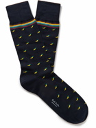 Paul Smith - Intarsia Cotton-Blend Socks