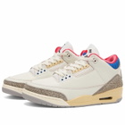 Air Jordan 3 Retro OG 'Seoul' Sneaker in White/Black/Sport Royal/Challenge Red