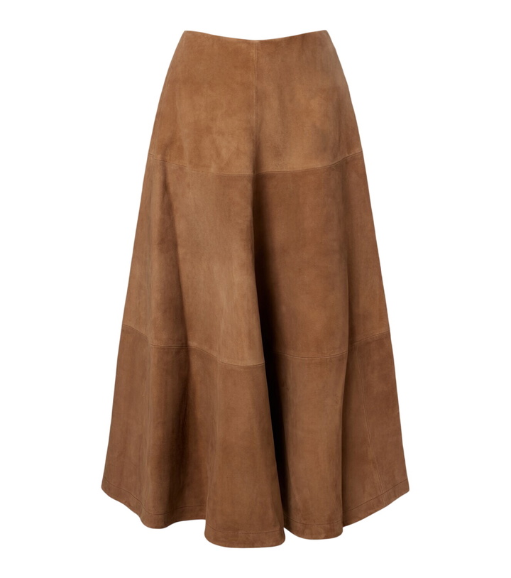 Photo: Altuzarra Varda suede midi skirt