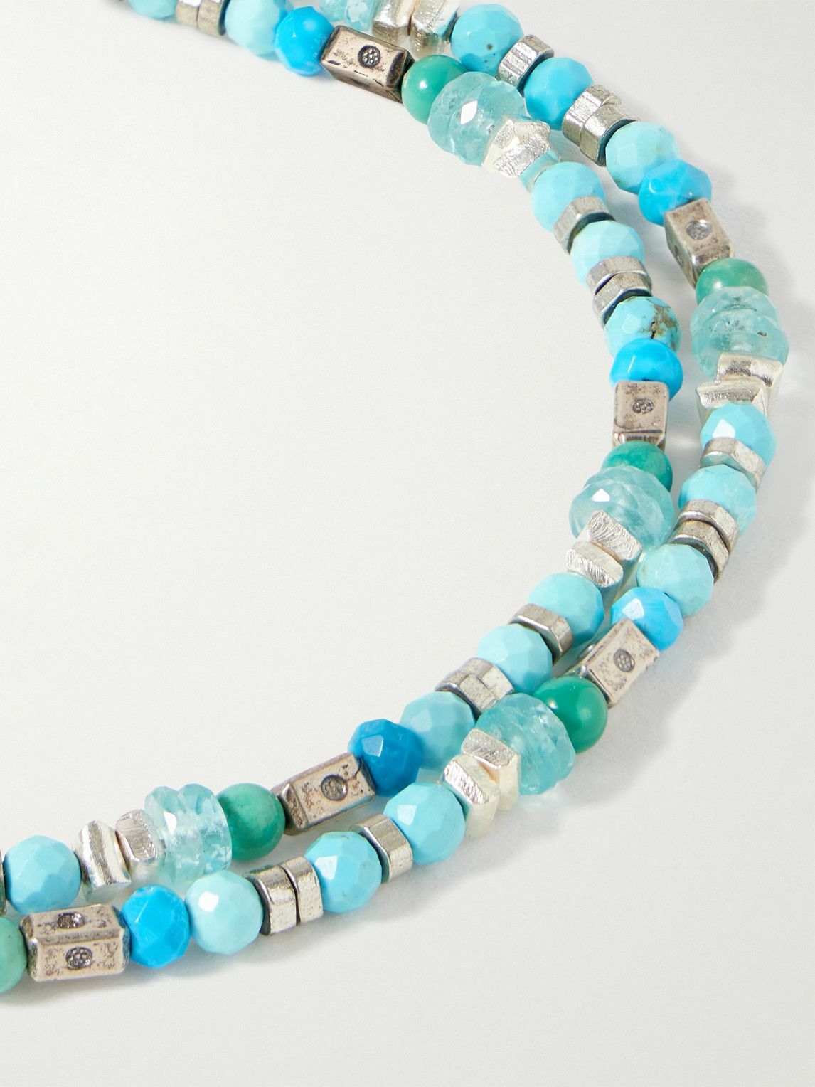 Peyote Bird - Tulum Sterling Silver Multi-Stone Wrap Bracelet