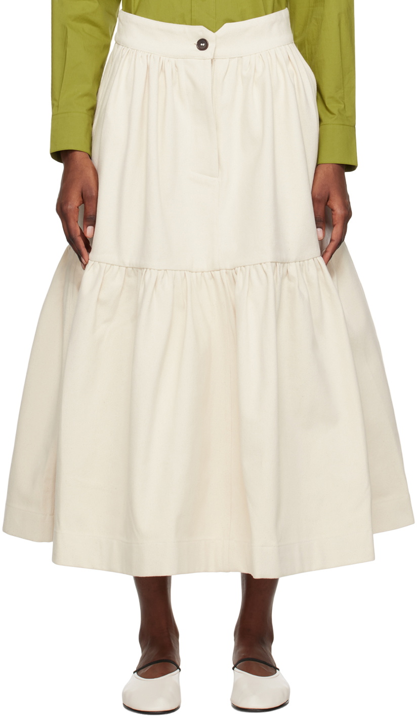 Cawley Off-White Patience Midi Skirt