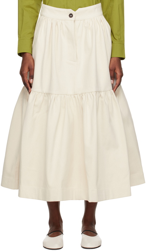 Photo: Cawley Off-White Patience Midi Skirt