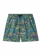 Derek Rose - Maui Straight-Leg Mid-Length Printed Swim Shorts - Blue