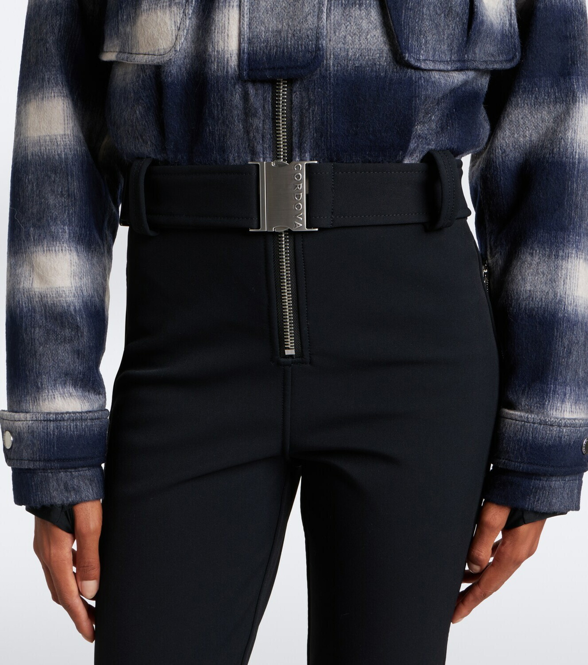 Cordova Telluride checked wool-blend ski suit