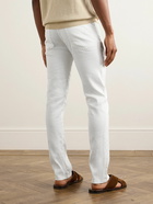 Zegna - Roccia Slim-Fit Straight-Leg Garment-Dyed Linen-Blend Trousers - White