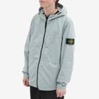 Stone Island Men's Supima Cotton Twill Stretch Hooded Jacket in Sky Blue