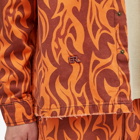 ERL Men's Flame Canvas Overshirt in Orange