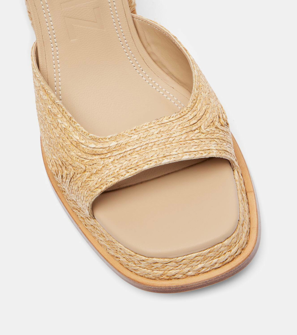 Souliers Martinez Gracia 95 raffia platform sandals