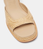 Souliers Martinez Gracia 95 raffia platform sandals