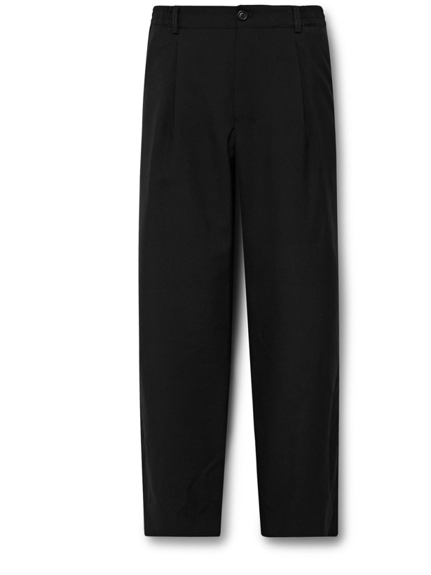 Photo: AMI PARIS - Straight-Leg Pleated Virgin Wool Trousers - Black