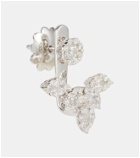 Yeprem Moonflower 18kt white gold earrings with diamonds