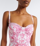 Camilla Embellished printed swimsuit