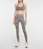 Adam Selman Sport Cross-Back zebra-print sports bra