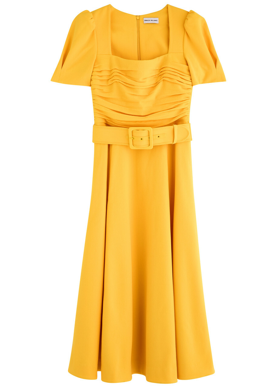 Rebecca Vallance Henrietta belted brocade gown Rebecca Vallance