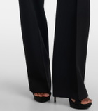 McQueen High-rise wool flared pants