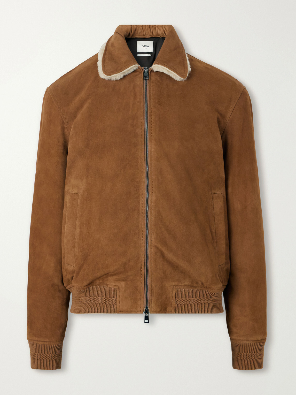 Altea - Iggy Shearling-Trimmed Padded Suede Jacket - Brown