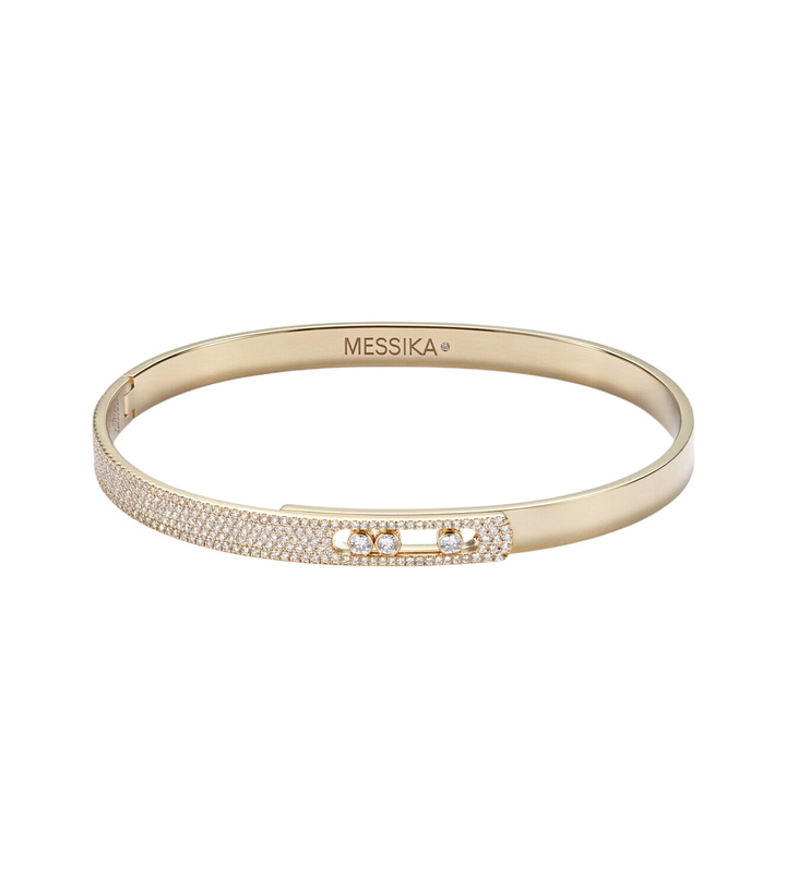 Photo: Messika Move Noa KM 18kt gold bangle with diamonds