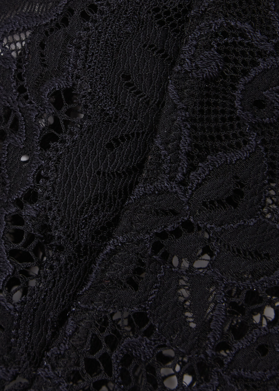 Hanro Moments Lace Thong Black