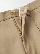 Federico Curradi - Straight-Leg Pleated Cotton-Twill Trousers - Neutrals