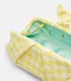 Aquazzura Bow Tie bow-detail checked clutch