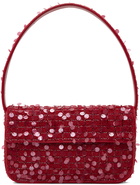 Staud Red Tommy Beaded Bag