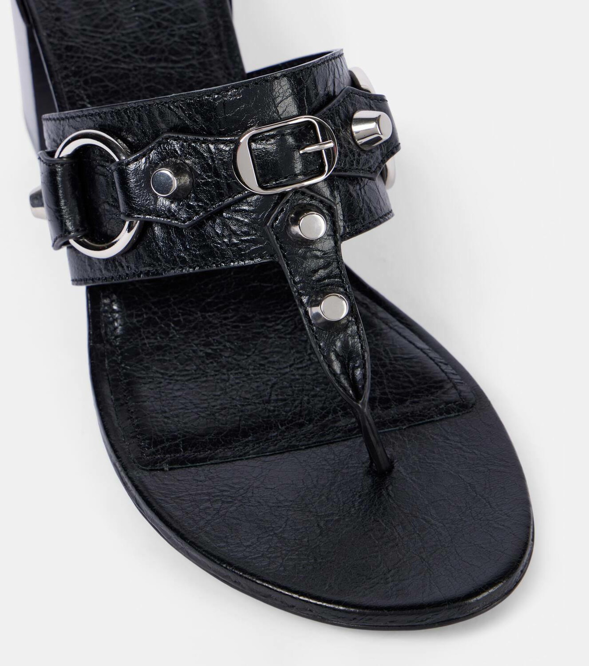 Balenciaga City 50 studded leather thong sandals