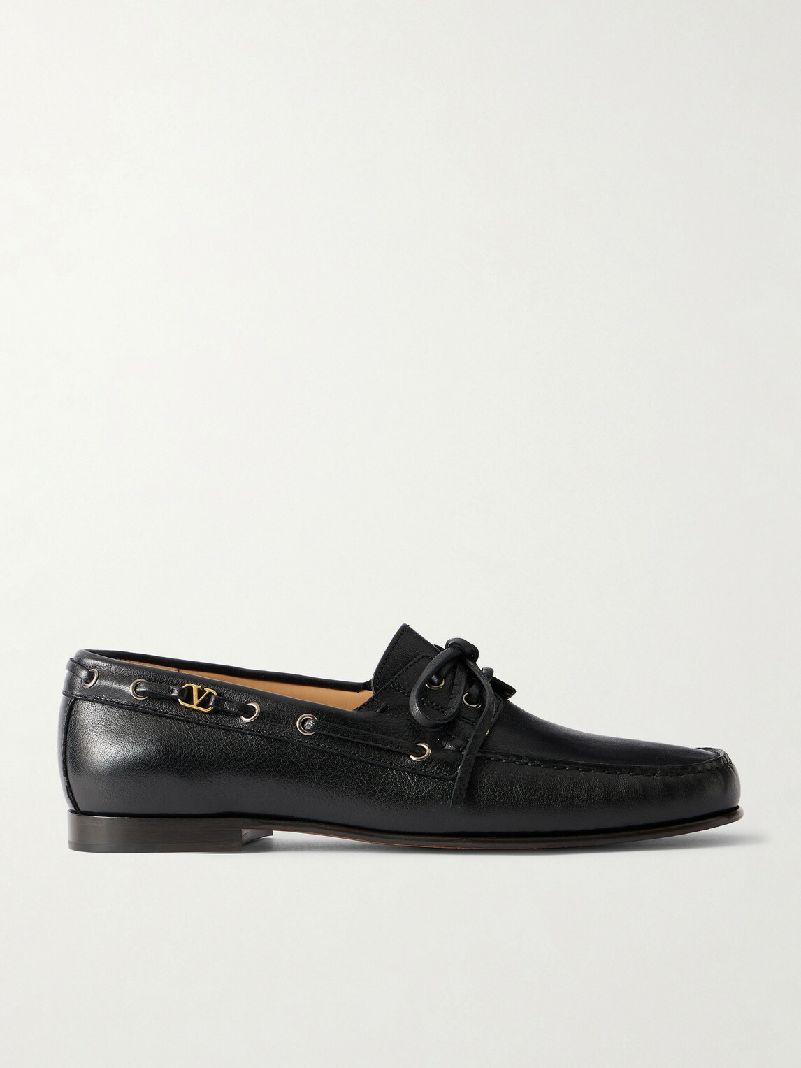 Valentino Garavani - Logo-Embellished Leather Loafers - Black