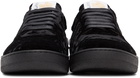 Lanvin Black Velour Clay Sneakers