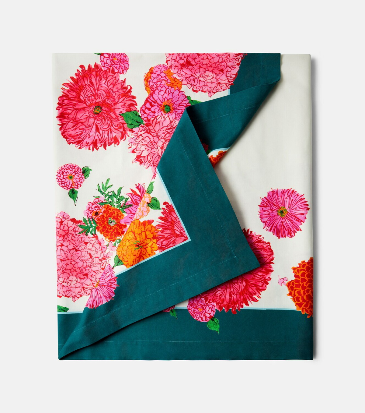 La DoubleJ Bright Blooms Large cotton tablecloth