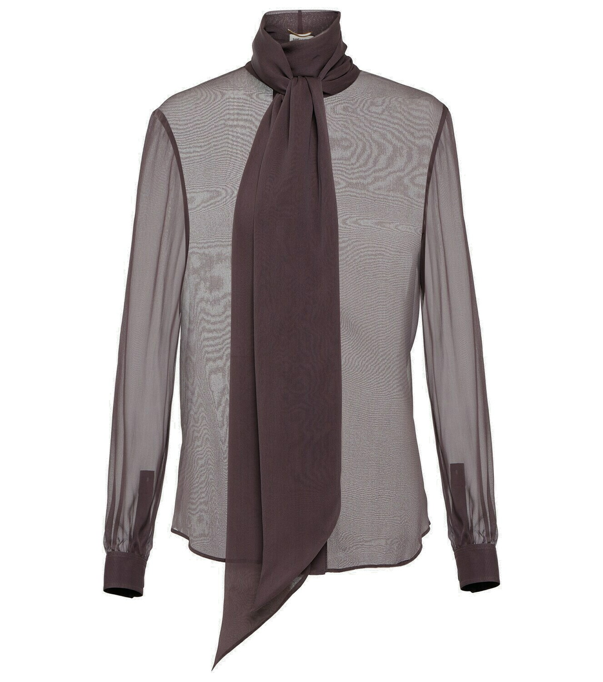 Saint Laurent Lavallière silk muslin crêpe blouse Saint Laurent