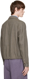 SOSHIOTSUKI Gray Melange Stripe Trucker Jacket