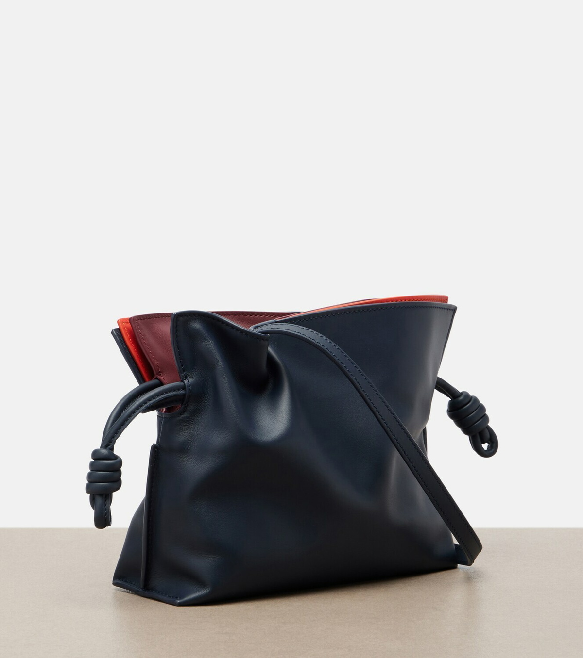 Loewe Layered Flamenco Mini leather clutch