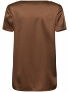 MAX MARA Cortona Silk Satin T-shirt Top