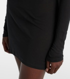 Miu Miu Logo cotton jersey minidress