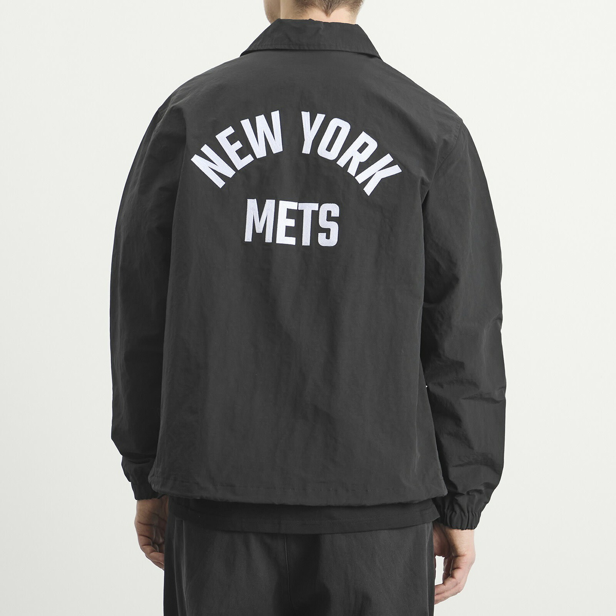 New Era Men's MLB New York Mets Coaches Jacket in Black