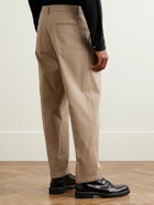 Massimo Alba - Stan Tapered Pleated Cotton-Twill Trousers - Neutrals